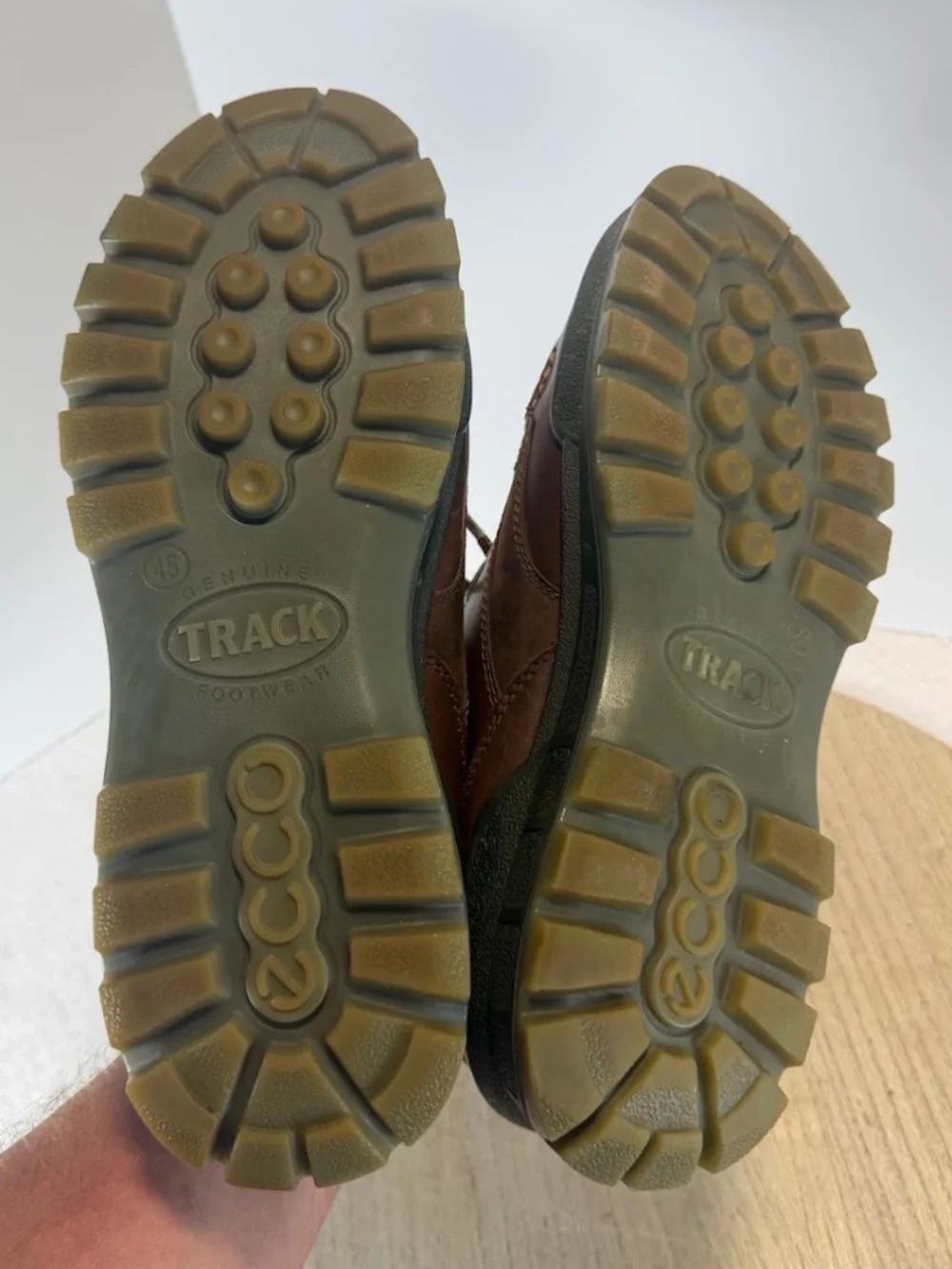 ECCO Track II GTX Mens 11 EU 45 Brown Leather Gore-Tex Waterproof Walking Shoes
